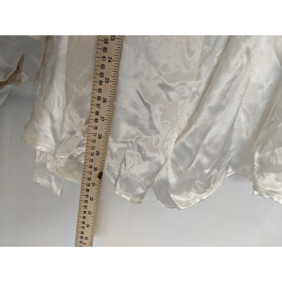 NWT Majorelle Camryn Romper S Floral Satin Jacquard Ivory - Picture 12 of 13